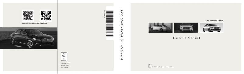 Page n°1 - Manuel utilisateur Lincoln Corsair (2020)