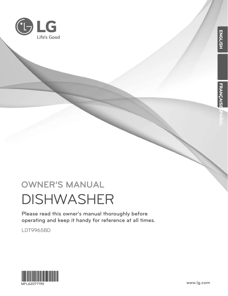 Page 1 de la notice Manuel utilisateur LG LDT9965B