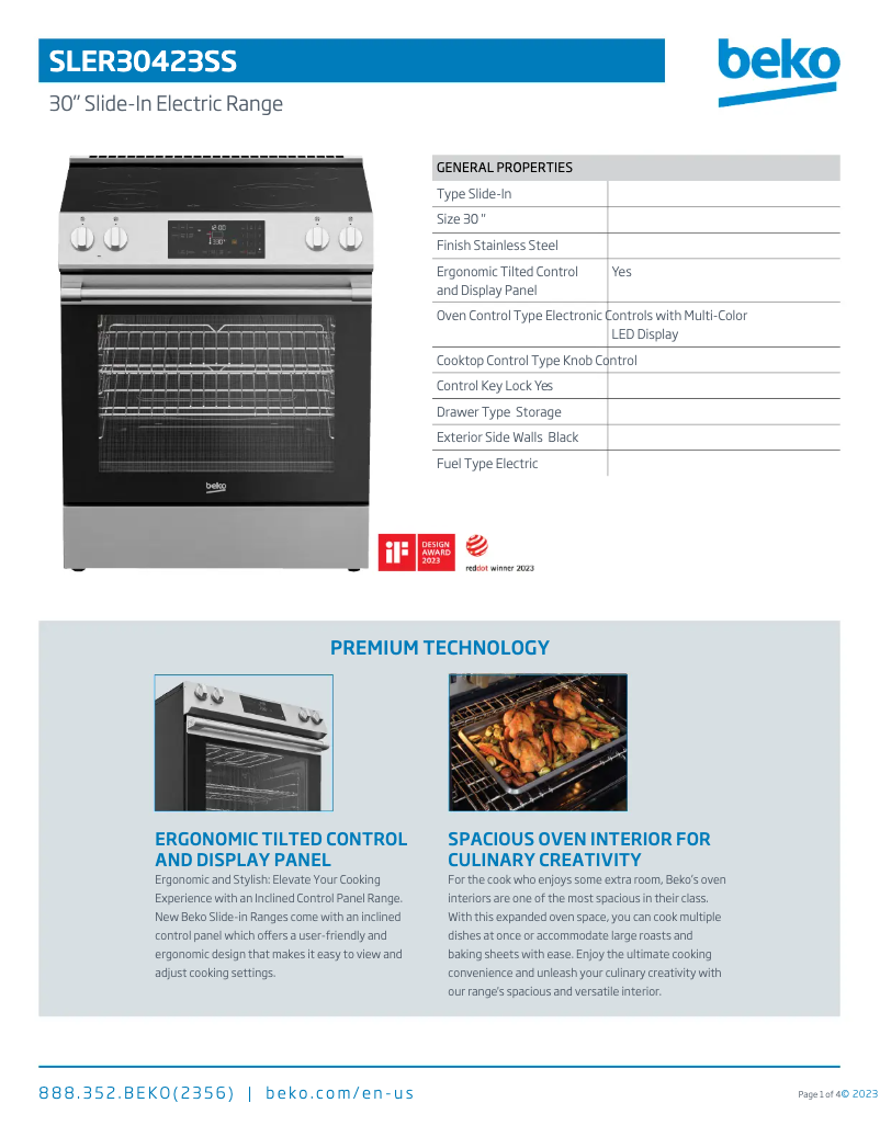 Image de la première page du manuel de l'appareil SLER30423SS