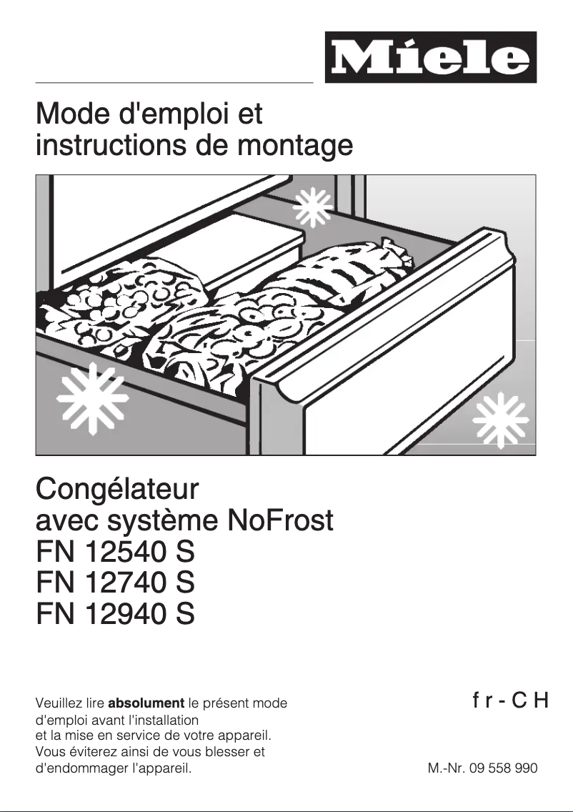 Page 1 de la notice Manuel utilisateur Miele FN 12940 S