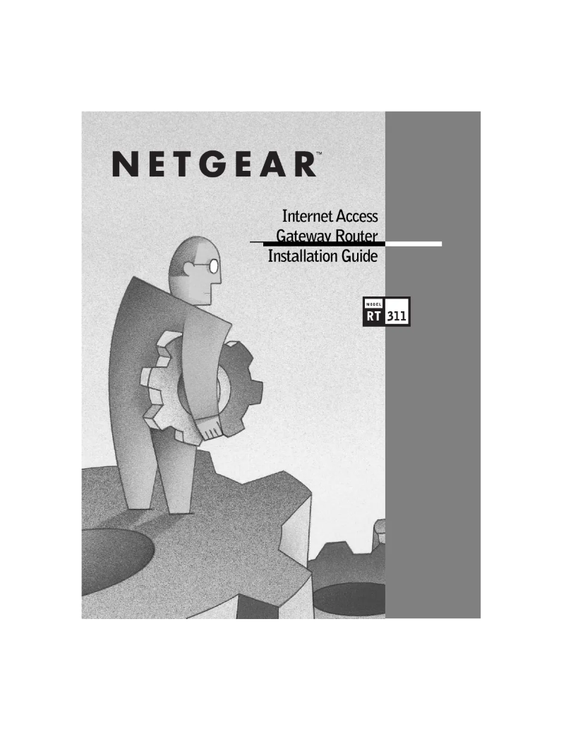 Page 1 de la notice Guide d'installation Netgear RT314