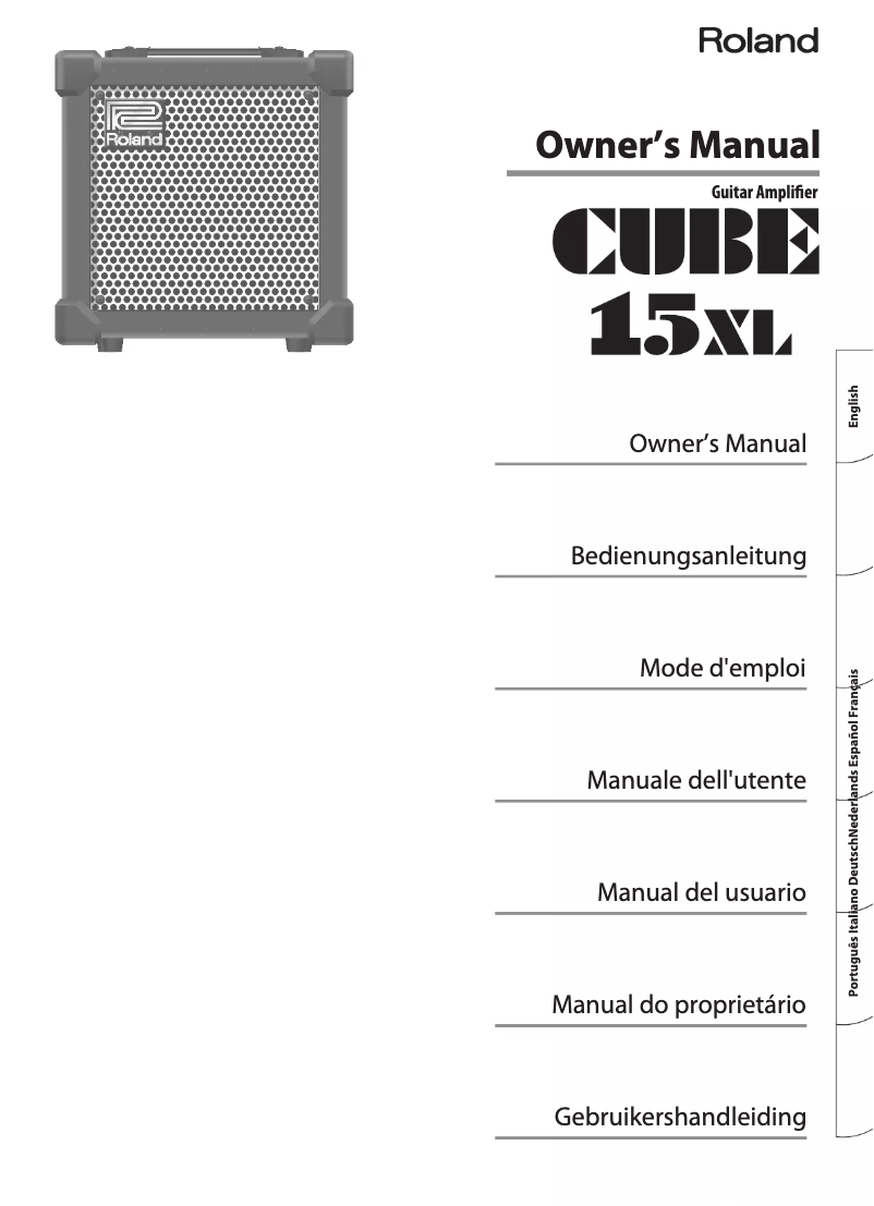 Page 1 de la notice Manuel utilisateur Roland Cube 15XL