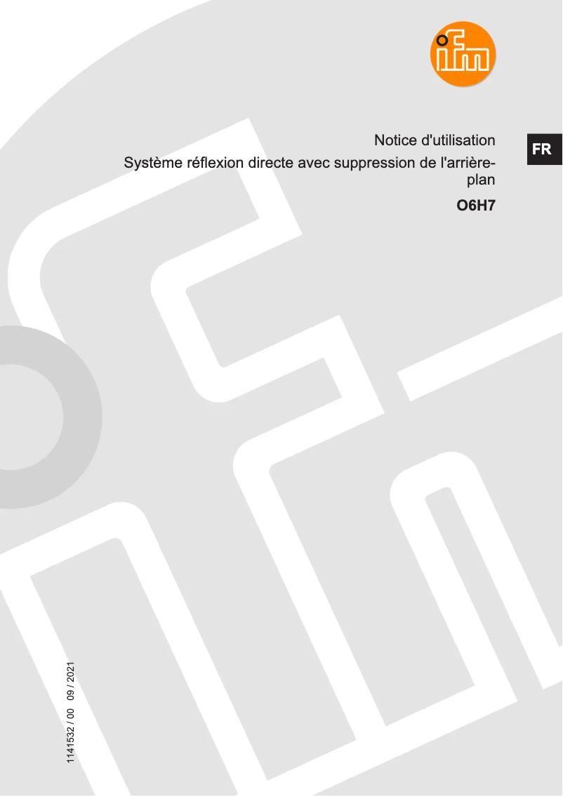 Page n°1 - Manuel utilisateur IFM O6H708