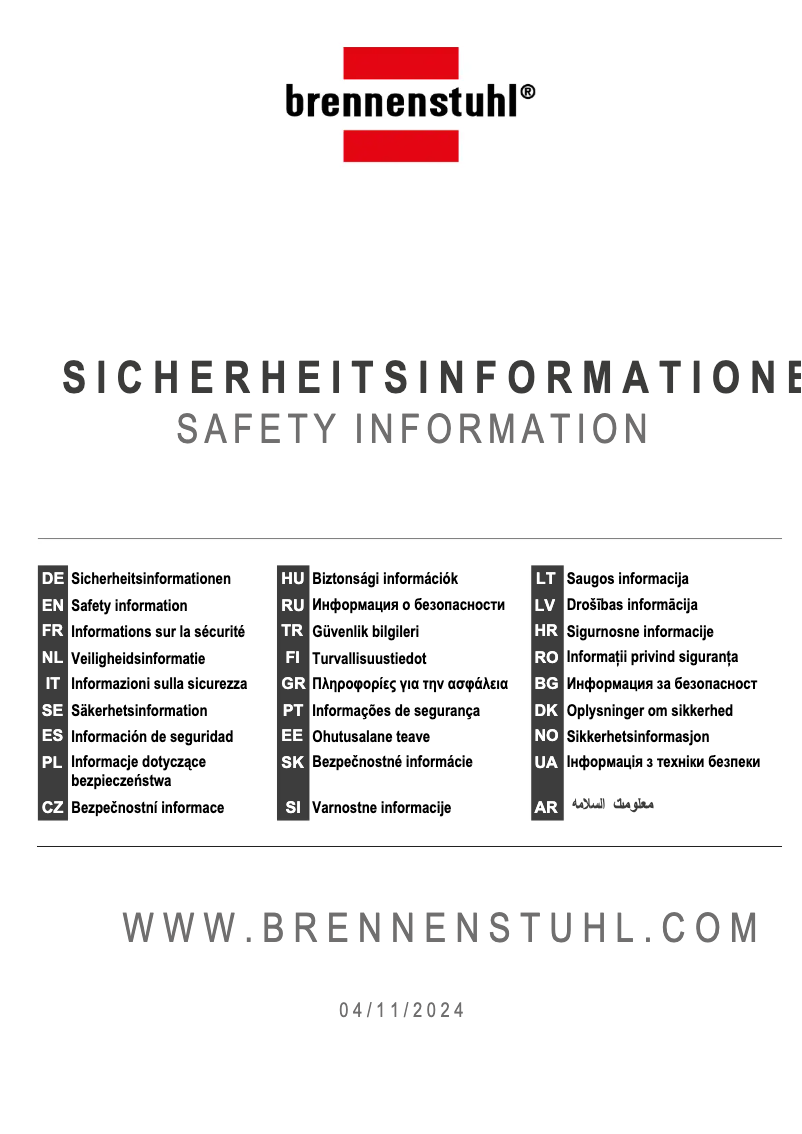 Page n°1 - Manuel utilisateur Brennenstuhl NL 01 QD