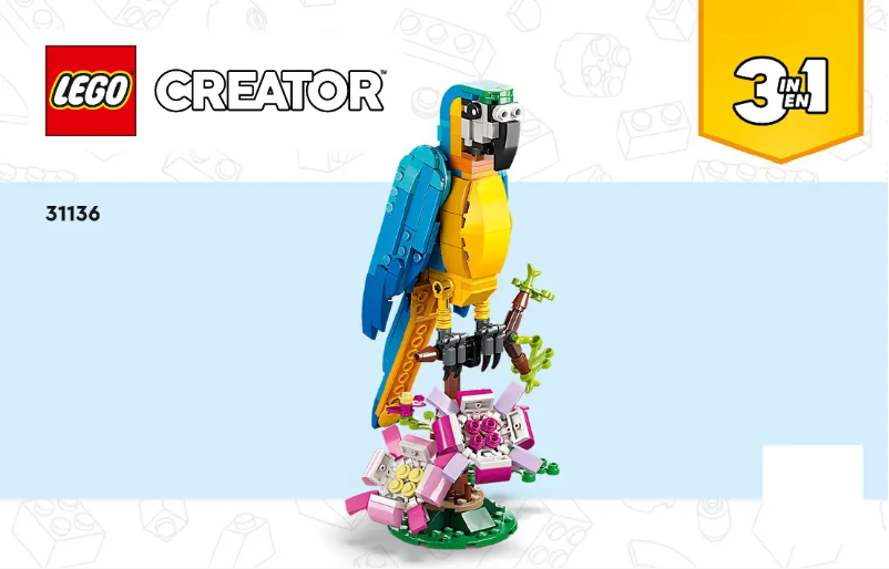 Page 1 de la notice Consignes visuelles Lego Creator 31136