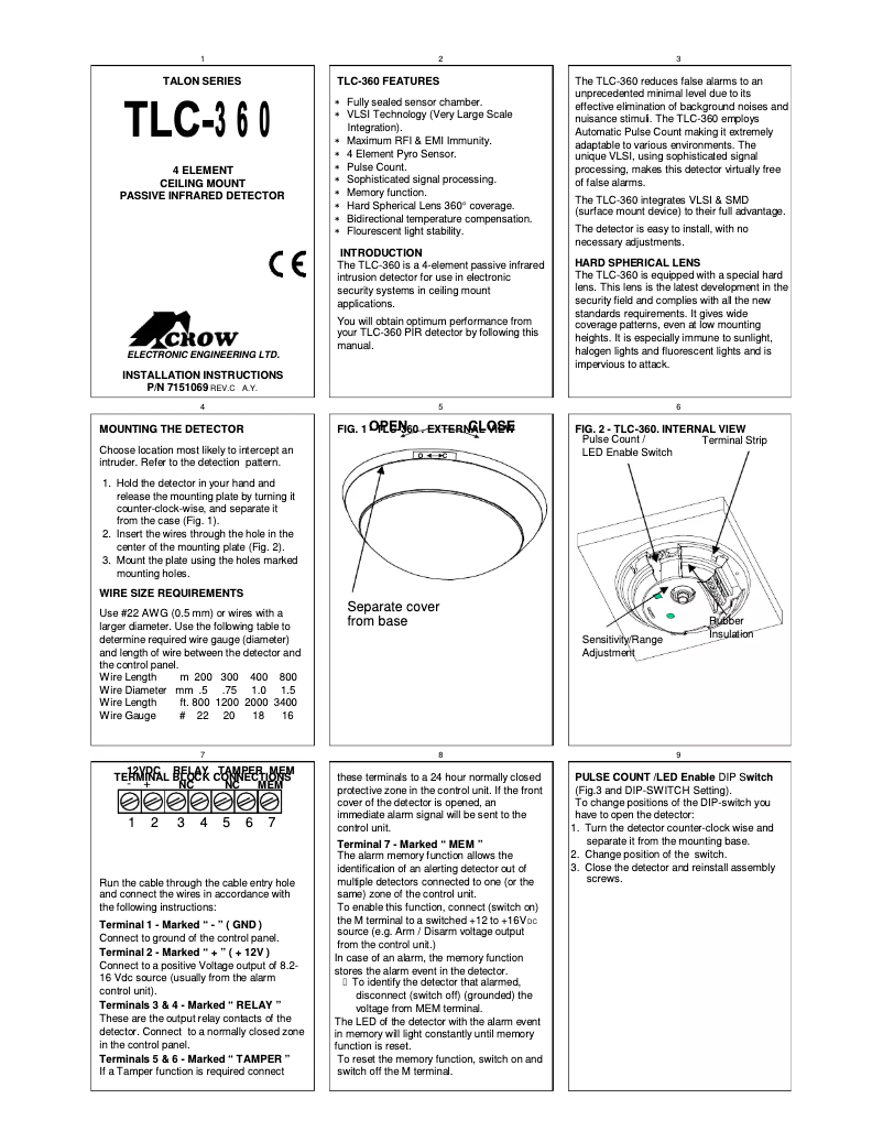 Image de la première page du manuel de l'appareil TLC-360