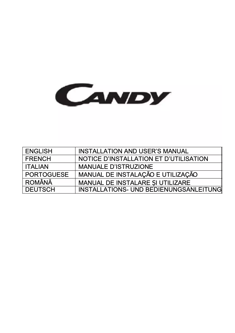 Page 1 de la notice Manuel utilisateur Candy CVMI900X