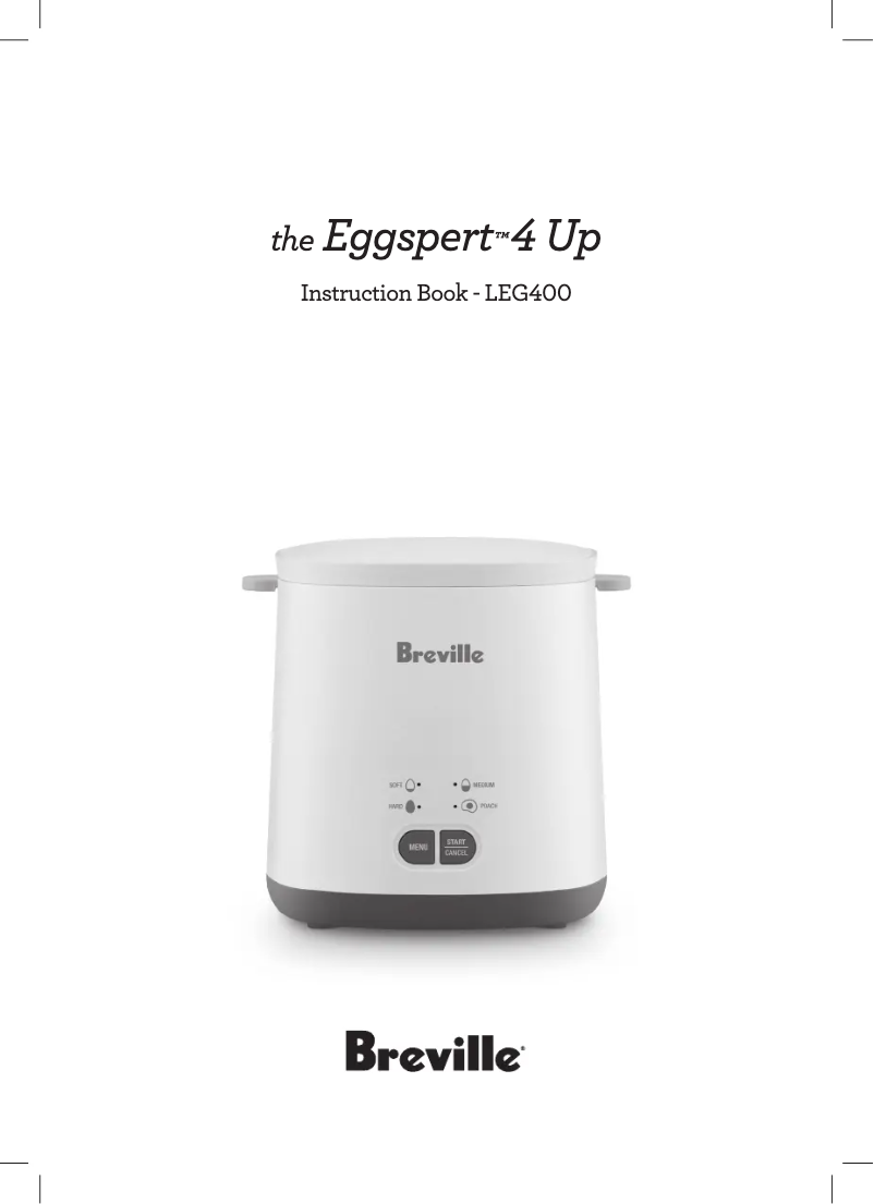 Image de la première page du manuel de l'appareil the Eggspert 4 Up LEG400