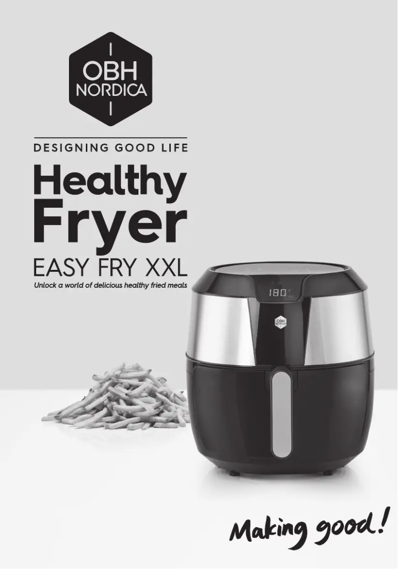 Page 1 de la notice Manuel utilisateur OBH Nordica Easy Fry XXL AG701DS0