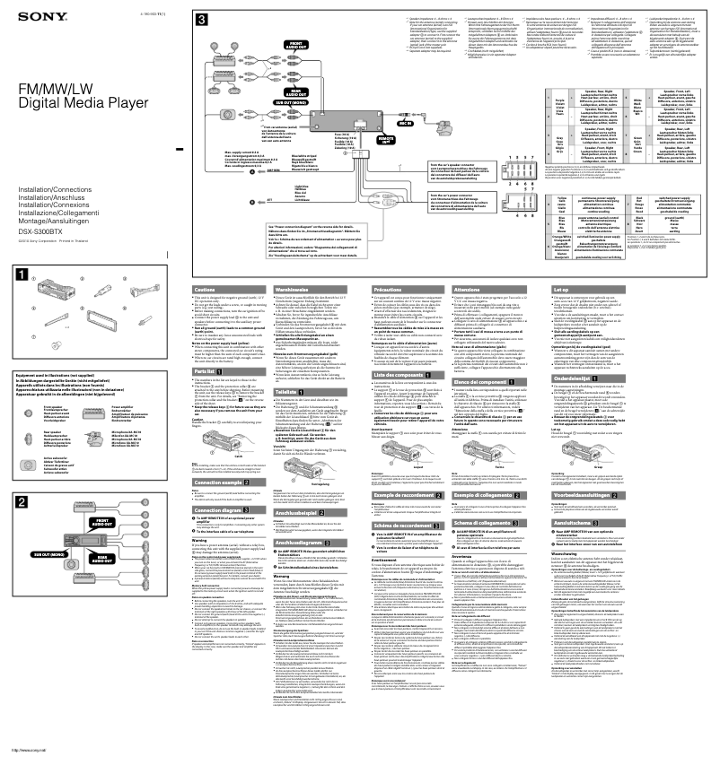 Image de la première page du manuel de l'appareil DSX-S300BTX