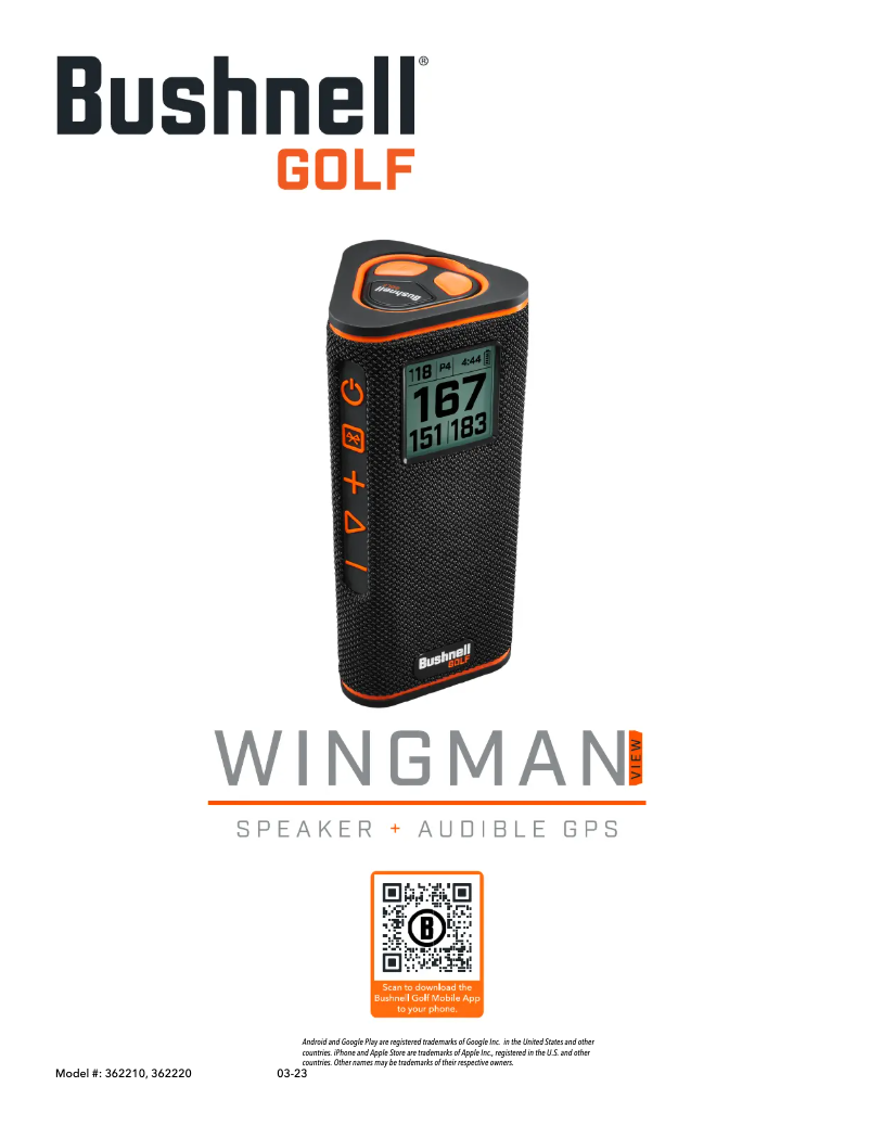 Page n°1 - Manuel utilisateur Bushnell Wingman View
