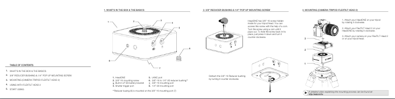 Page 1 de la notice Manuel utilisateur Edelkrone HeadONE