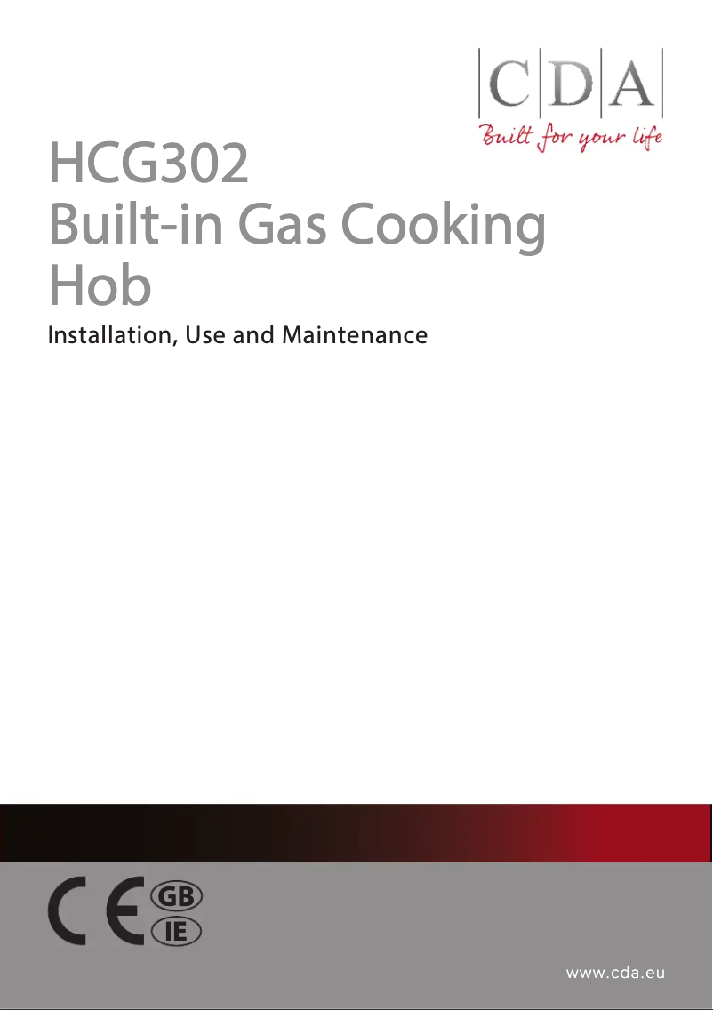 Image de la première page du manuel de l'appareil HCG302SS