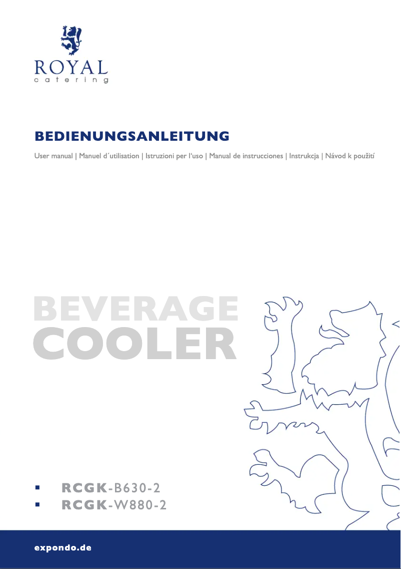 Página 1 del manual Manual de usuario Royal Catering RCGK-W880-2