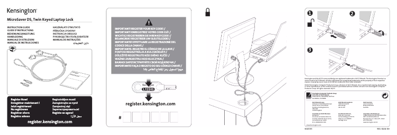 Page 1 de la notice Manuel utilisateur Kensington MicroSaver DS