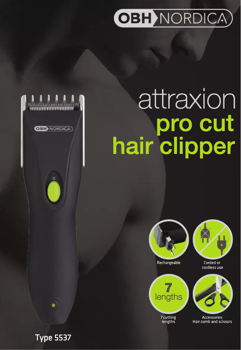 Page 1 de la notice Manuel utilisateur OBH Nordica Attraxion Pro 5537