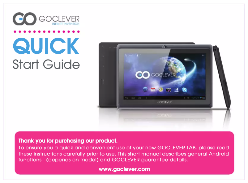 Page 1 de la notice Manuel utilisateur GoClever TERRA 70 L