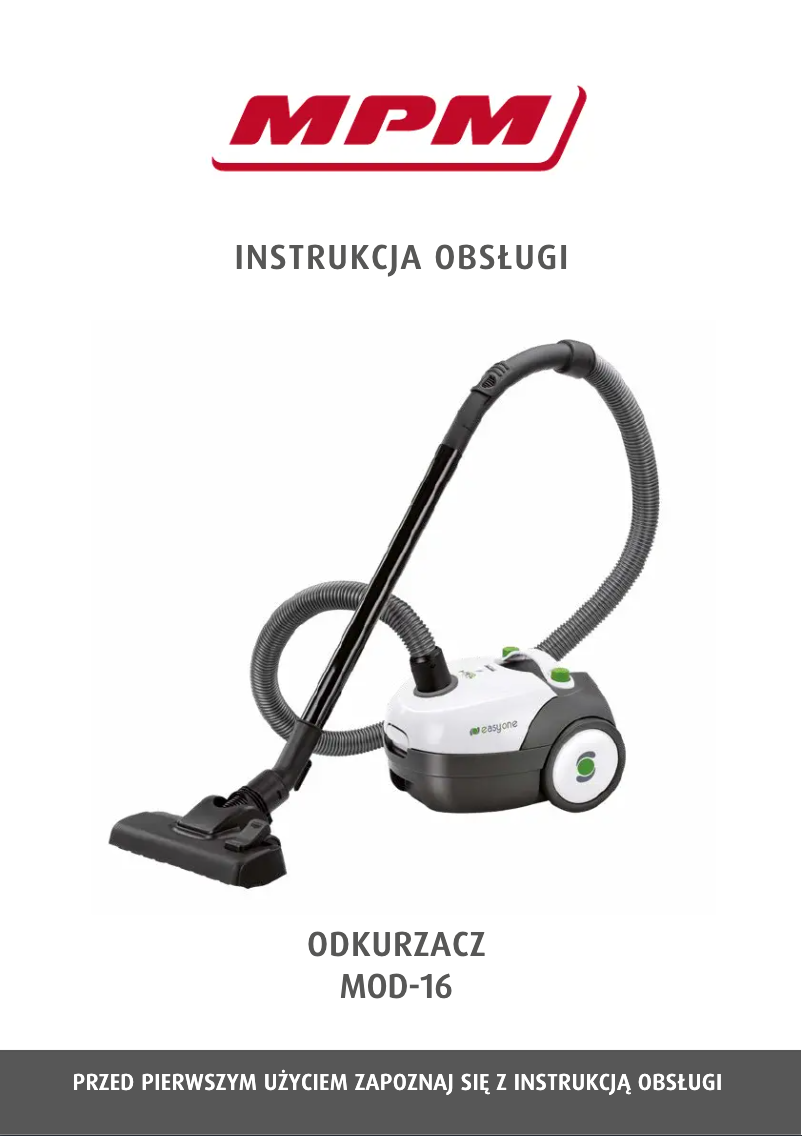 Page 1 de la notice Manuel utilisateur MPM MOD-16