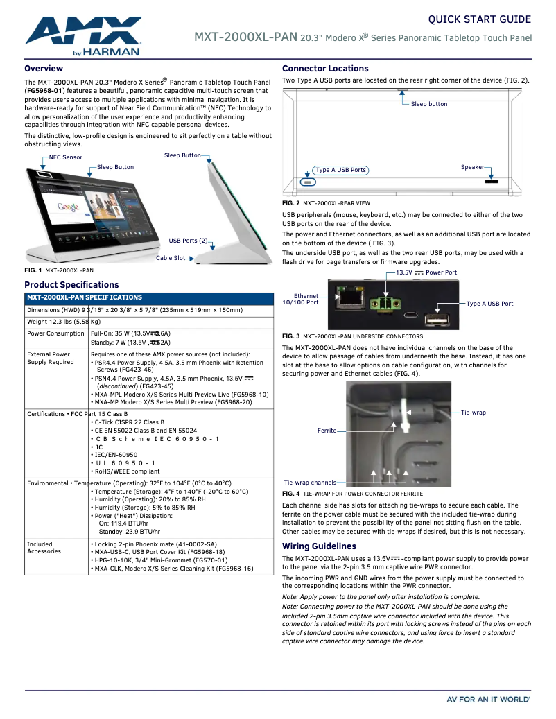 Image de la première page du manuel de l'appareil MXT-2000XL-PAN