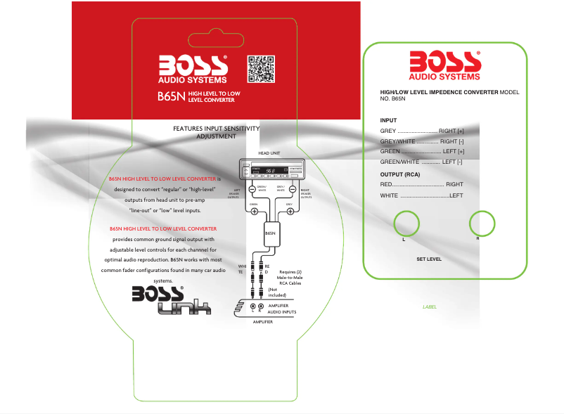 Page 1 de la notice Manuel utilisateur Boss B65N