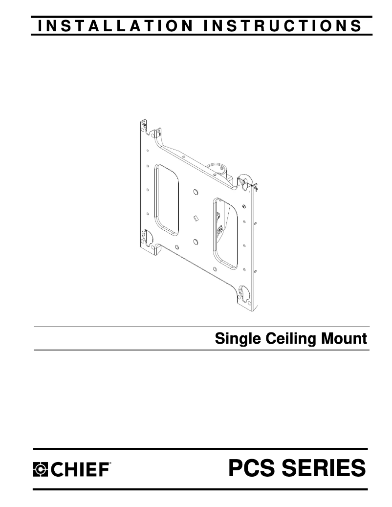 Page n°1 - Manuel utilisateur Chief PCS2536