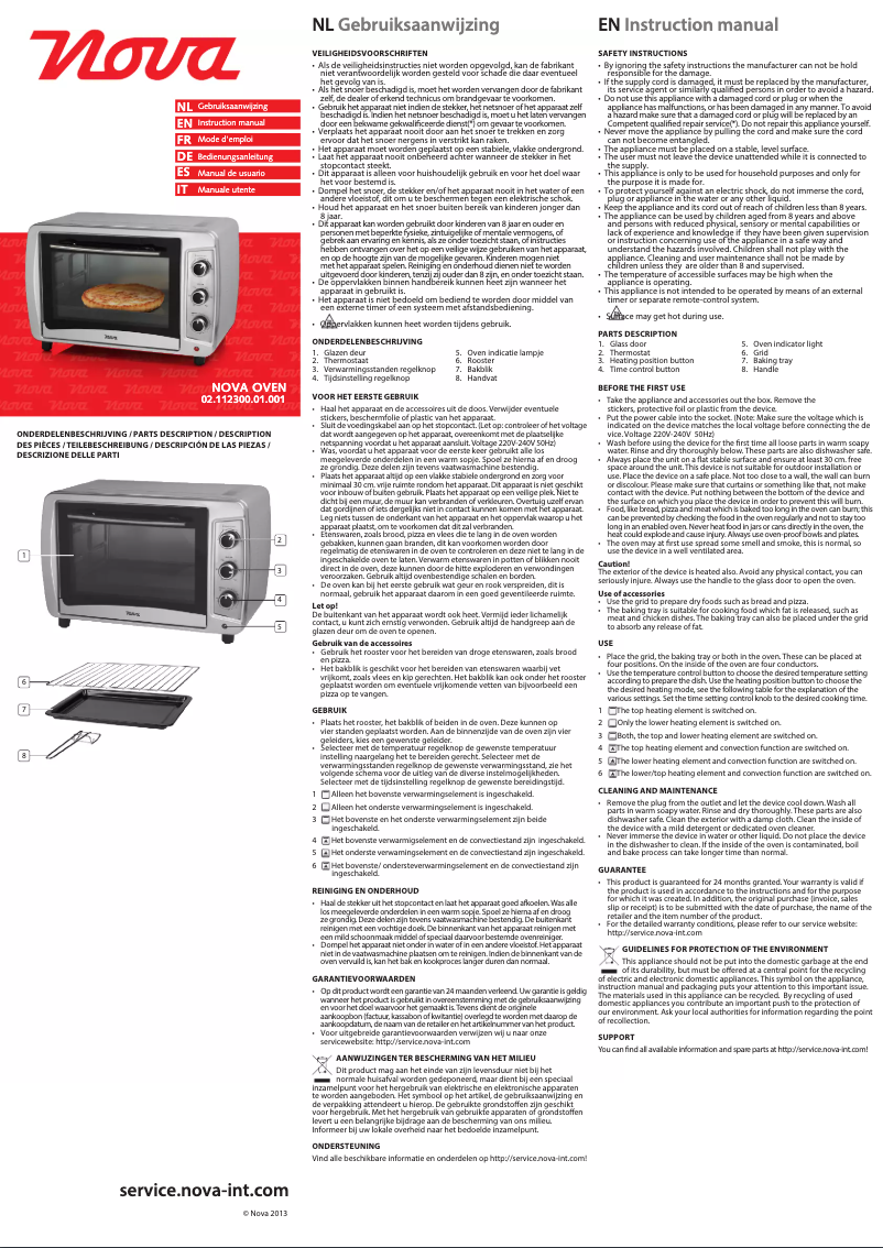 Página 1 del manual Manual de usuario Nova 112300