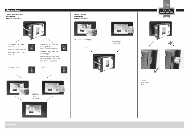 Imagen de la primera página del manual del dispositivo PointSafe P 2 E FS