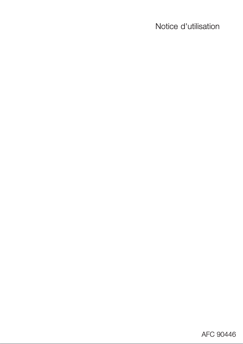 Page 1 de la notice Manuel utilisateur Arthur Martin-Electrolux AFC90446W