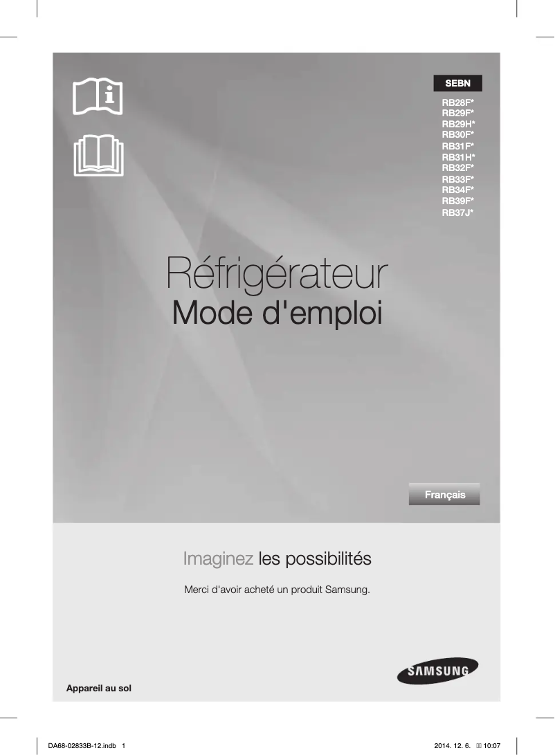 Image de la première page du manuel de l'appareil RB37J5329SS