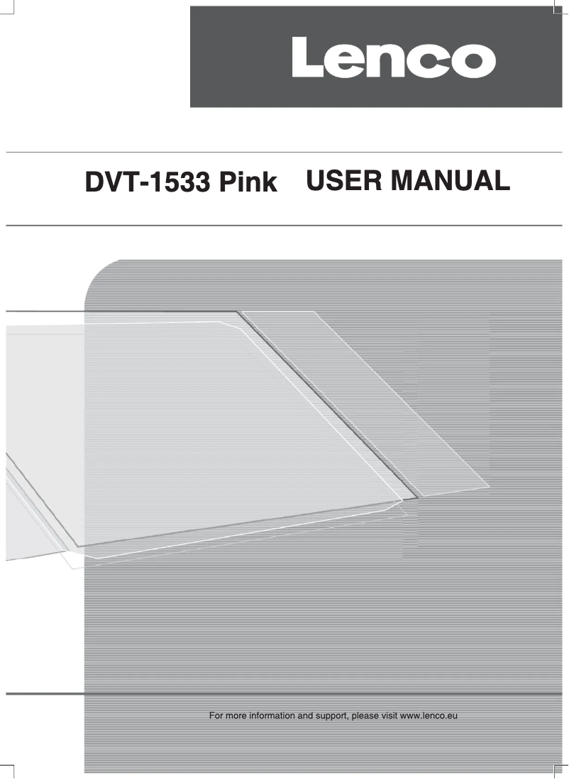 Page n°1 - Manuel utilisateur Lenco DVT-1533