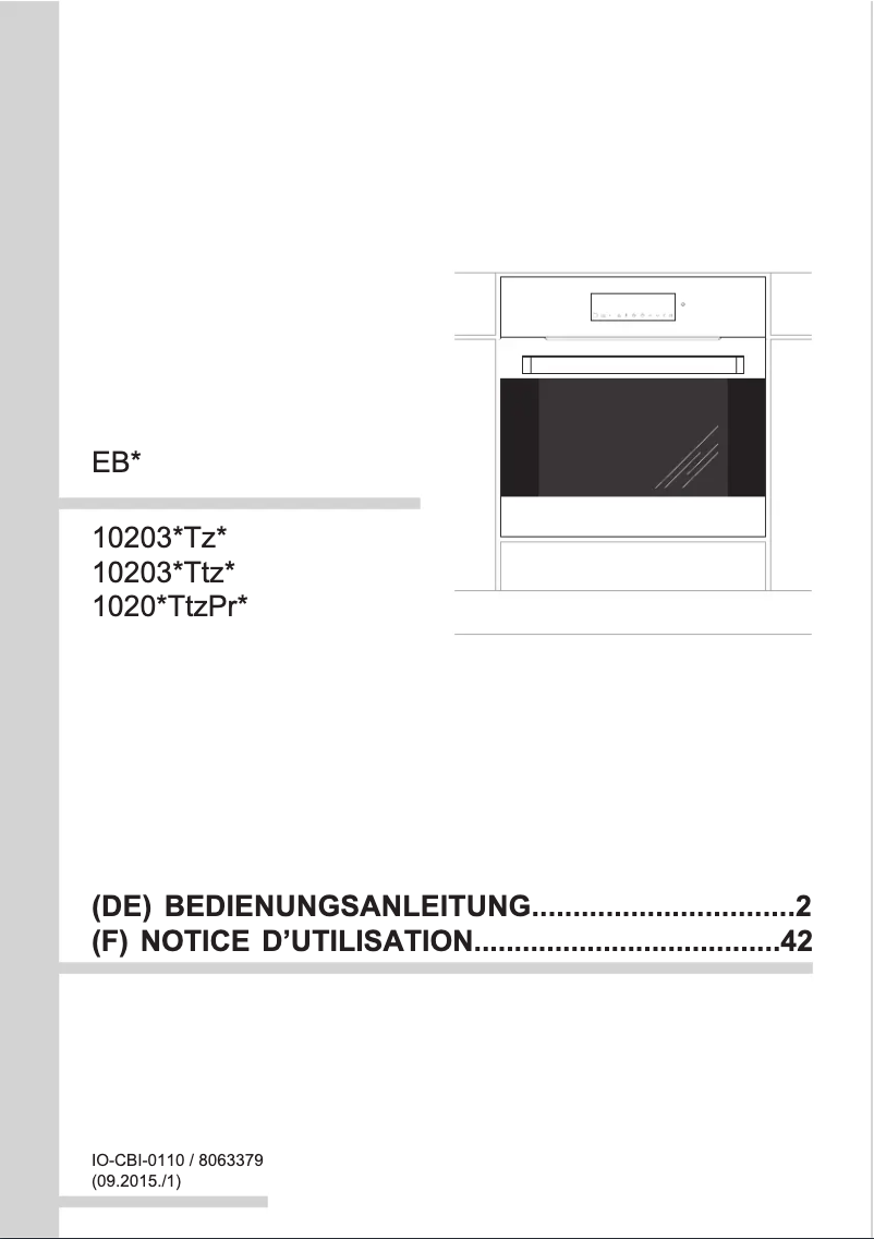 Image de la première page du manuel de l'appareil 10203 TTz