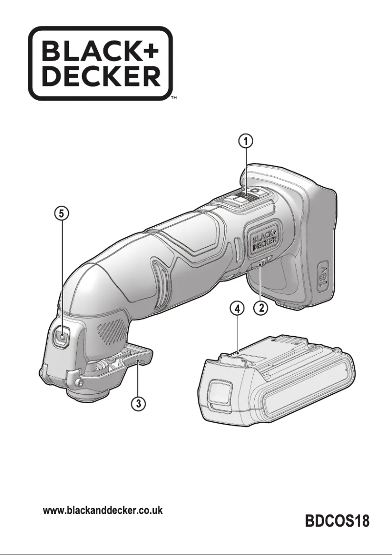 Page n°1 - Manuel utilisateur Black & Decker BDCOS18