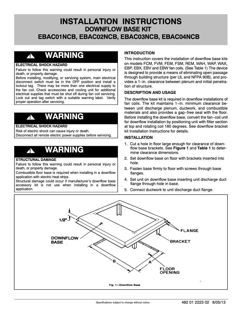 Page 1 de la notice Manuel utilisateur Arcoaire FXM4X6000AL