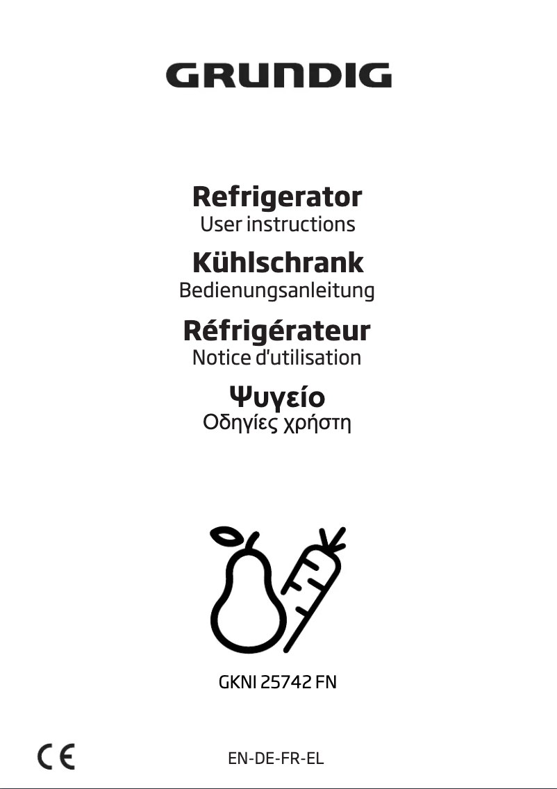 Page 1 de la notice Manuel utilisateur Grundig GKNI 25742 FN