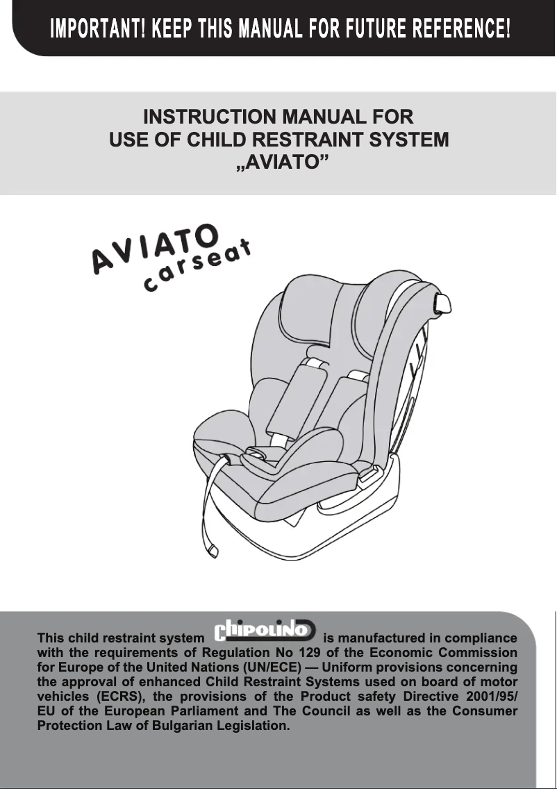 Page 1 de la notice Manuel utilisateur Chipolino Aviato