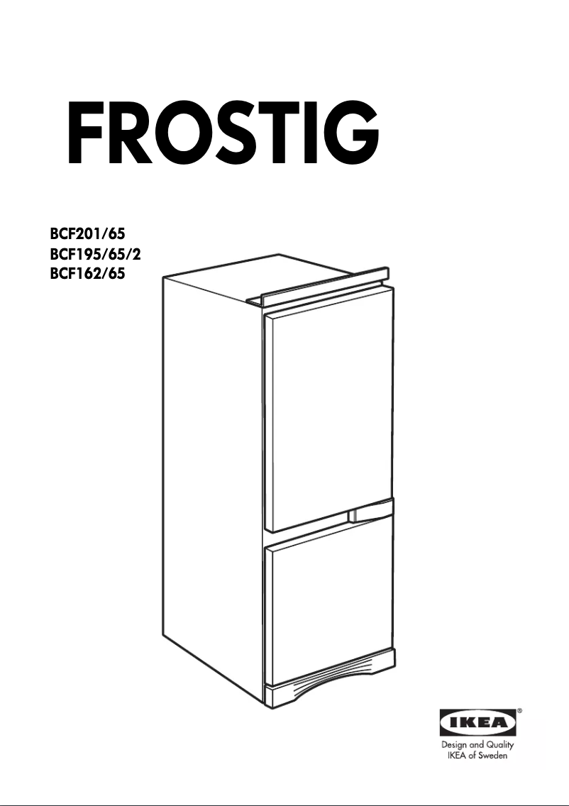 Image de la première page du manuel de l'appareil FROSTIG BCF162/65