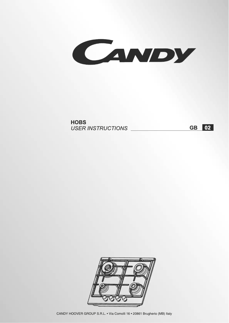 Page n°1 - Manuel utilisateur Candy CHG6BR4WX LPG