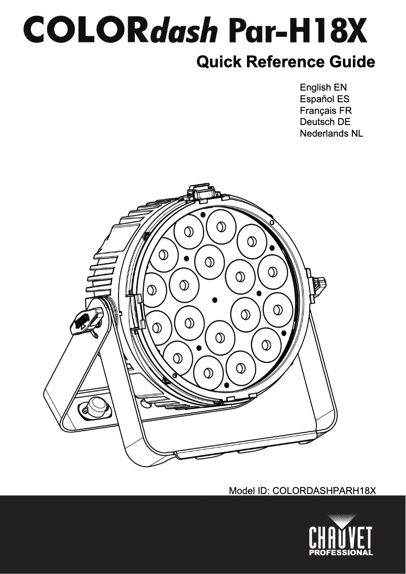 Image de la première page du manuel de l'appareil COLORdash PAR H18X