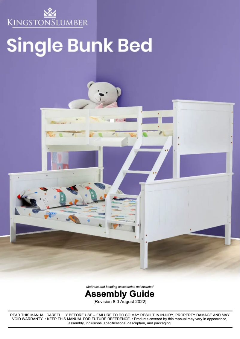 Page 1 de la notice Manuel utilisateur Kingston Slumber FURBBDKNGA15W