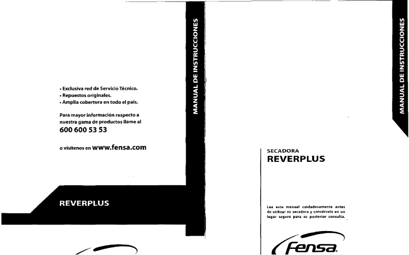 Page 1 de la notice Manuel utilisateur Fensa Reverplus 6470 S