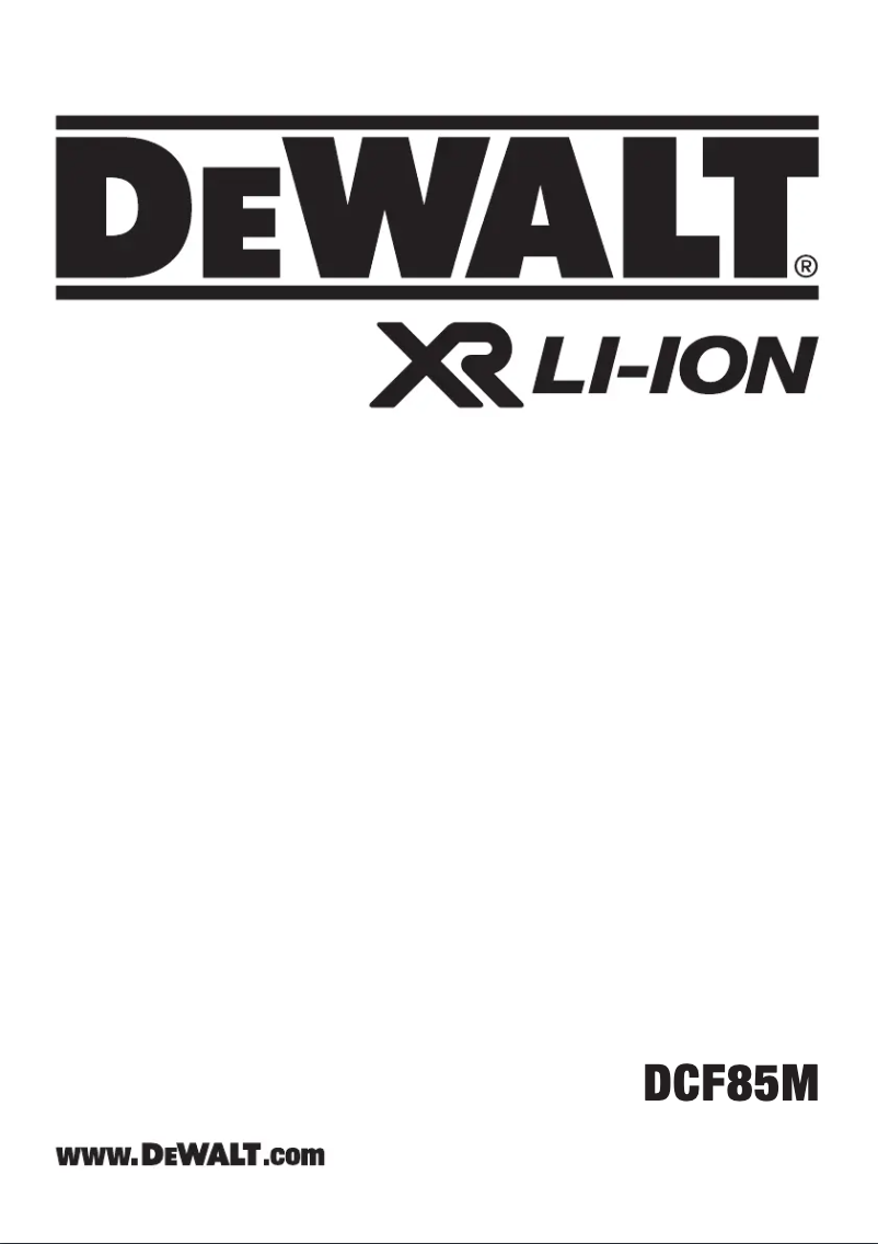 Page 1 de la notice Manuel utilisateur DeWalt DCF85M