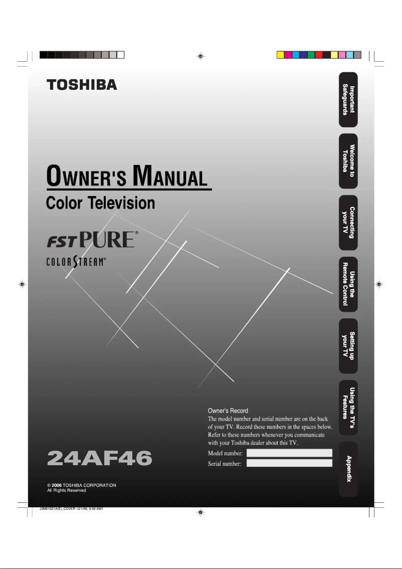Page n°1 - Manuel utilisateur Toshiba 24AF46