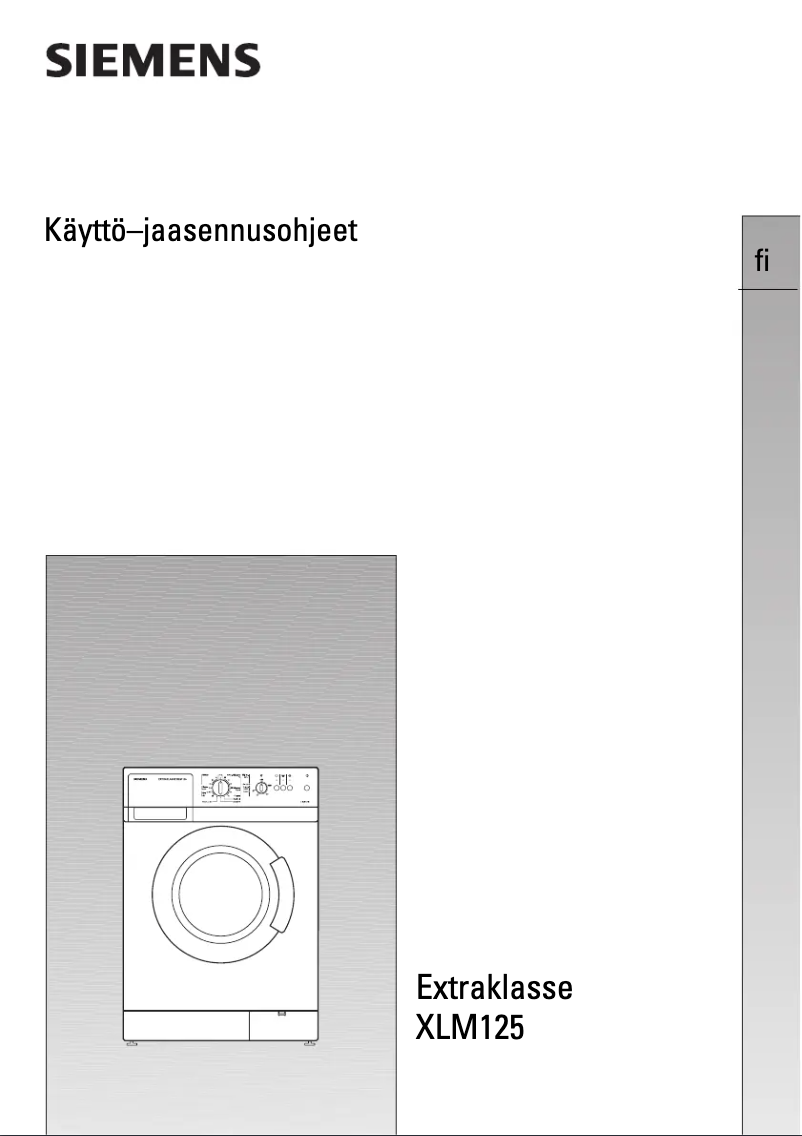 Page n°1 - Manuel utilisateur Siemens WXLM125SN