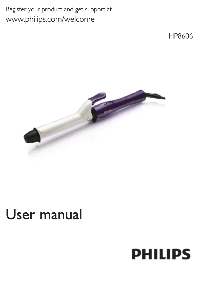 Page n°1 - Manuel utilisateur Philips Easy CurlControl HP8606