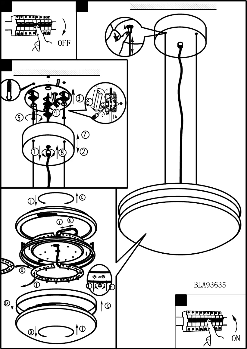 Page 1 de la notice Manuel utilisateur Eglo Corvolo