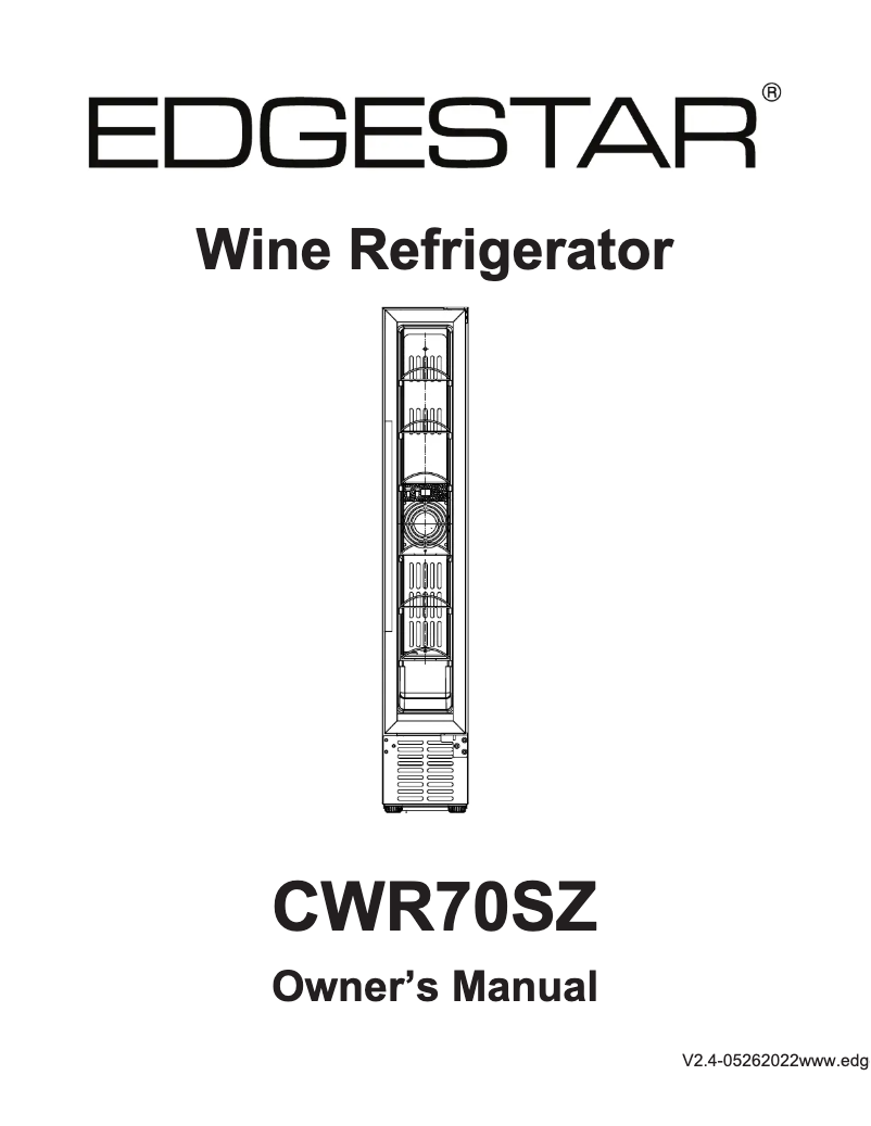 Image de la première page du manuel de l'appareil CWR70SZ