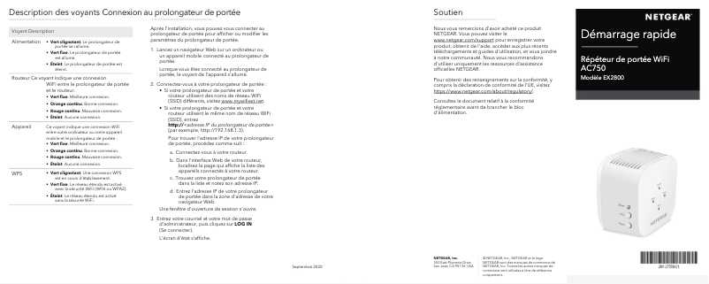 Image de la première page du manuel de l'appareil EX2800