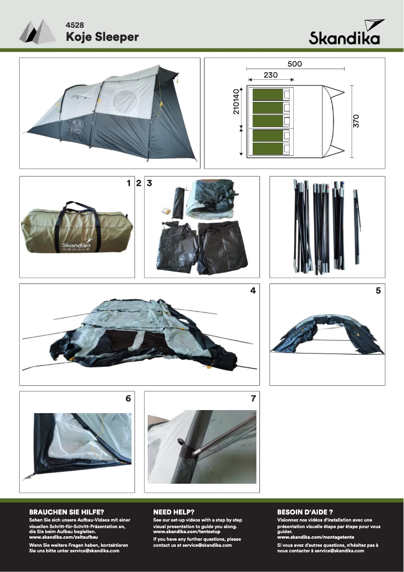 Page 1 de la notice Manuel utilisateur Skandika Koje Sleeper