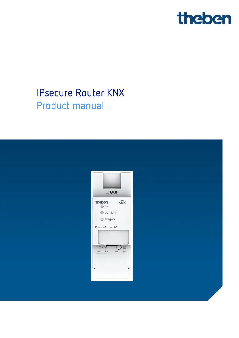 Image de la première page du manuel de l'appareil IPsecure Router KNX