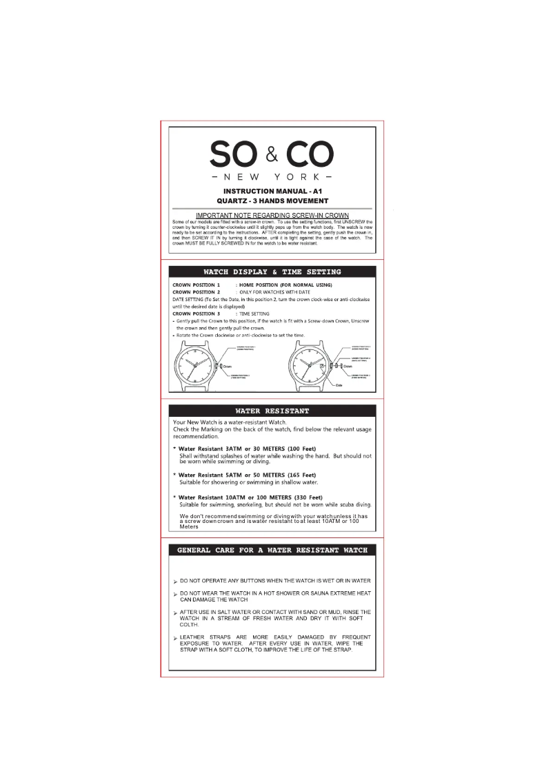 Page 1 de la notice Manuel utilisateur So & Co Madison 5095